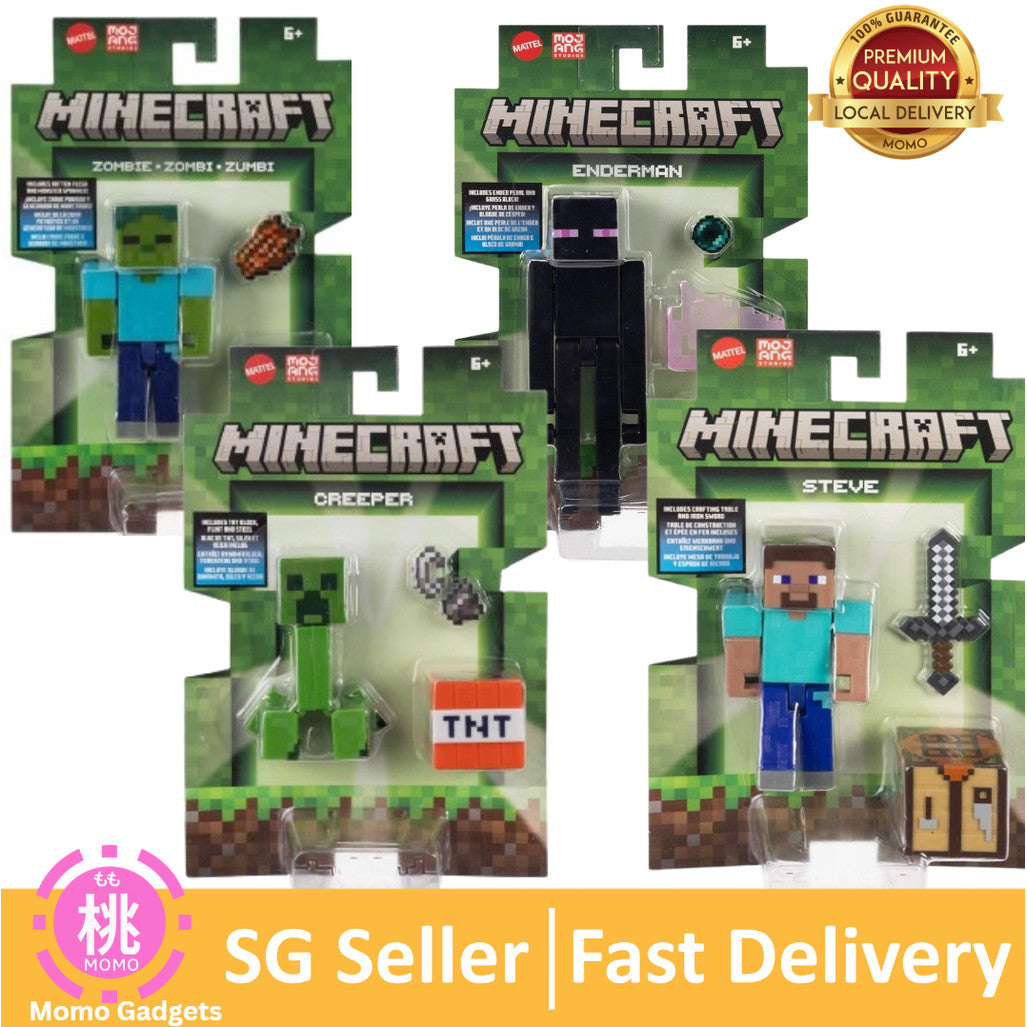 Mattel Minecraft Action Figure & Accessories 2-Pack with Creeper in 8.3 cm Scale Collectible Toy Set