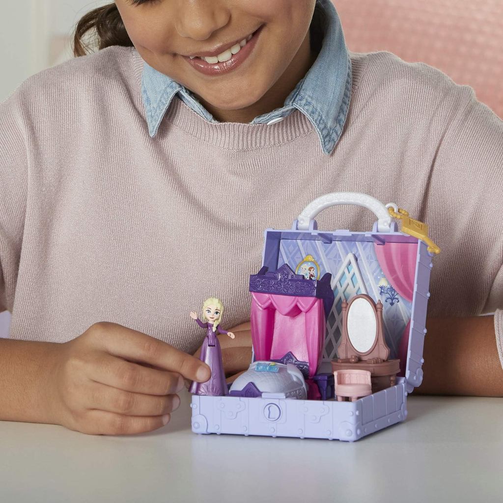 Disney Frozen Pop-Up Adventure Elsa's Room Playset with Handle, Includes Elsa Doll, Diary, Chair and Blanket