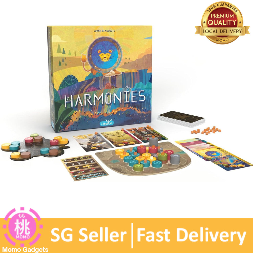 Harmonies Board Game - Kids & Adults, Ages 10+, 1-4 Players, 30 Min Playtime, (Multilingual Edition)