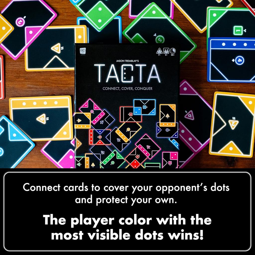 TACTA Card Game, Where Every Card Counts, Fast-Paced Strategic Shape Matching Party Game