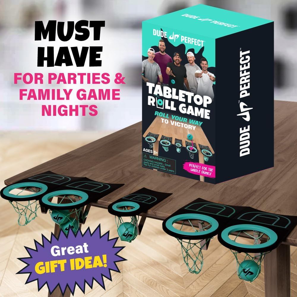 Tabletop Roll Set | Indoor & Outdoor Games, Perfect Fun for Family Game Night, Kids & Adults | Ages 4+ & 6+