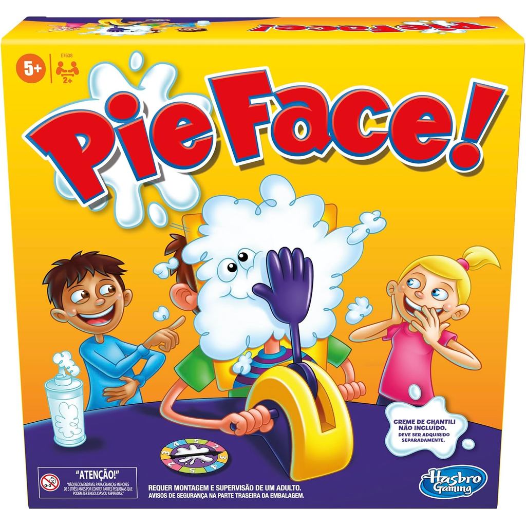 Hasbro Gaming Pie Face Game | Whipped Cream Family Board Game for Kids | Ages 5 and Up | for 2 or More Players