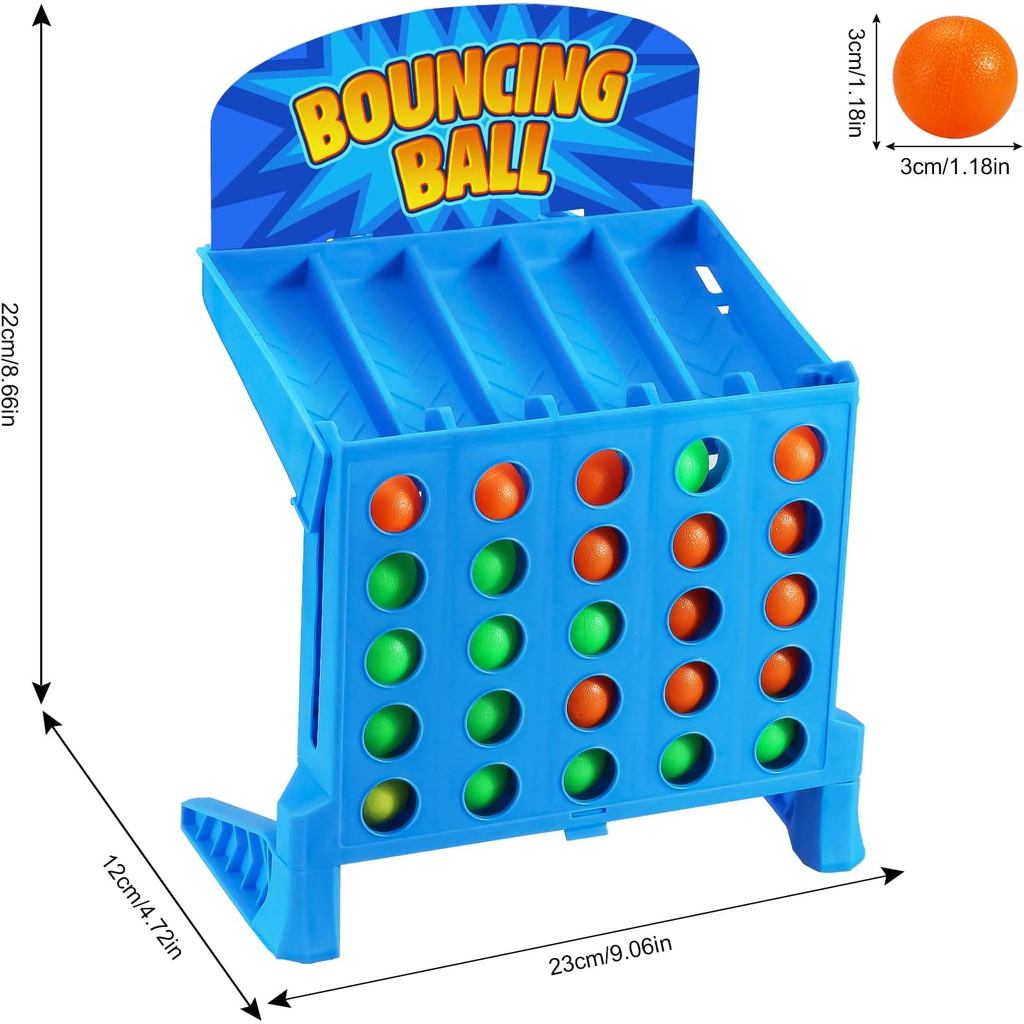 Bounce Ball Linking Shots Game Suitable for Connect, 4 in a Row Parent-Child Interaction Board Game