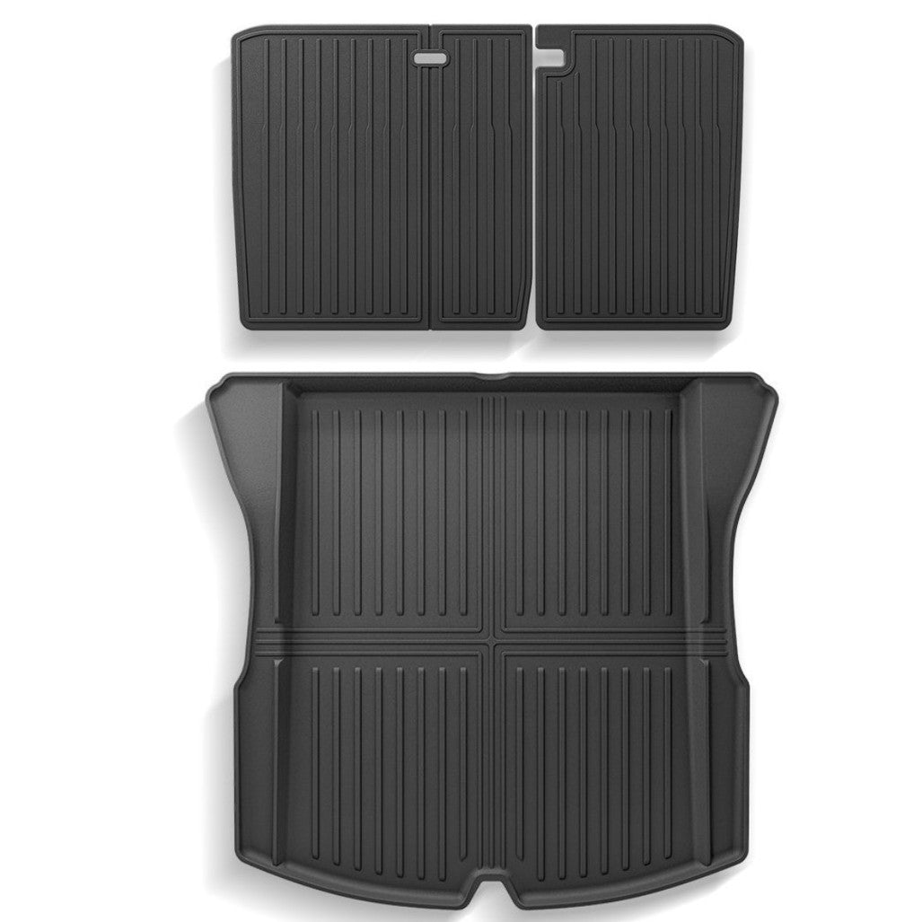 Floor Mats for 2024 2025 2026 SG Tesla Model 3 Highland 8 PCS Floor Cargo Liners Full Set All Weather TPE
