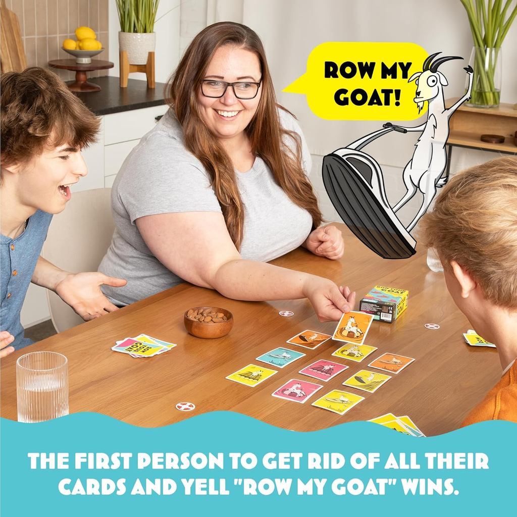 Exploding Kittens Presents: Row Your Goat - A Rapid Fire Tic Tac Toe Game - 2-6 Players - Ages 7+
