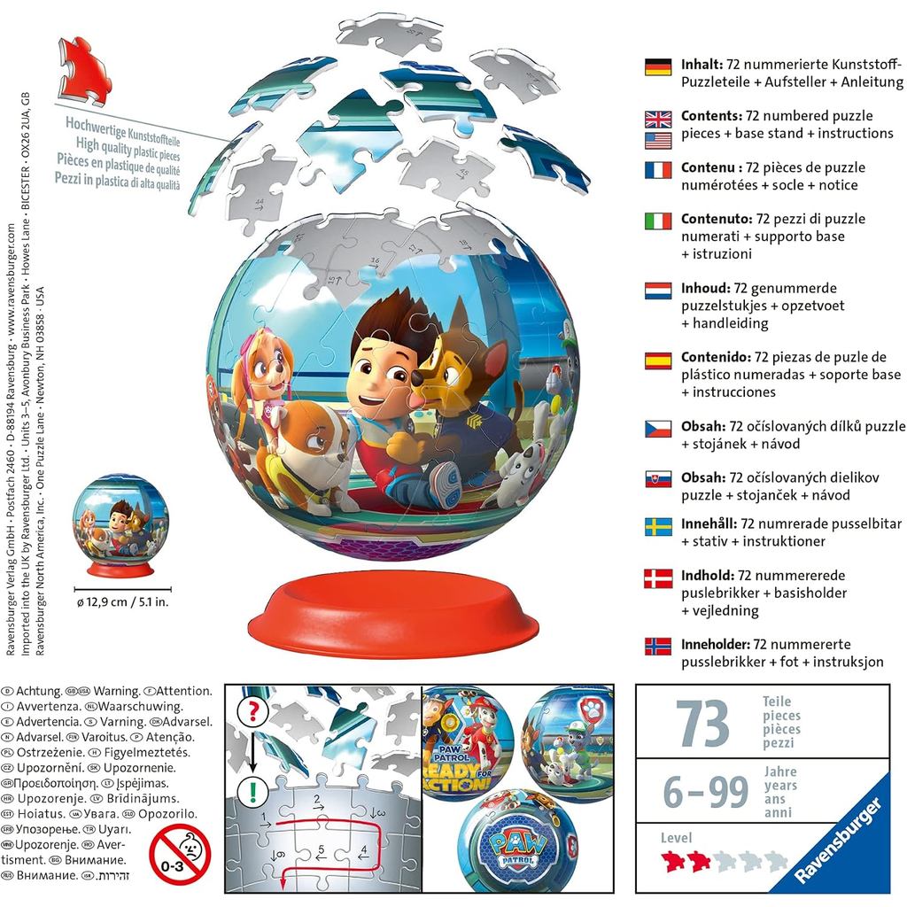 Ravensburger Paw Patrol 3D Puzzle (72 Pieces)