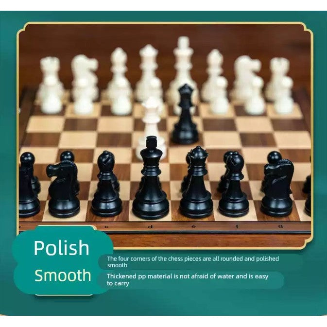 Seipting High-End International Chess Set for Competition and Training, foldable board-solid wood