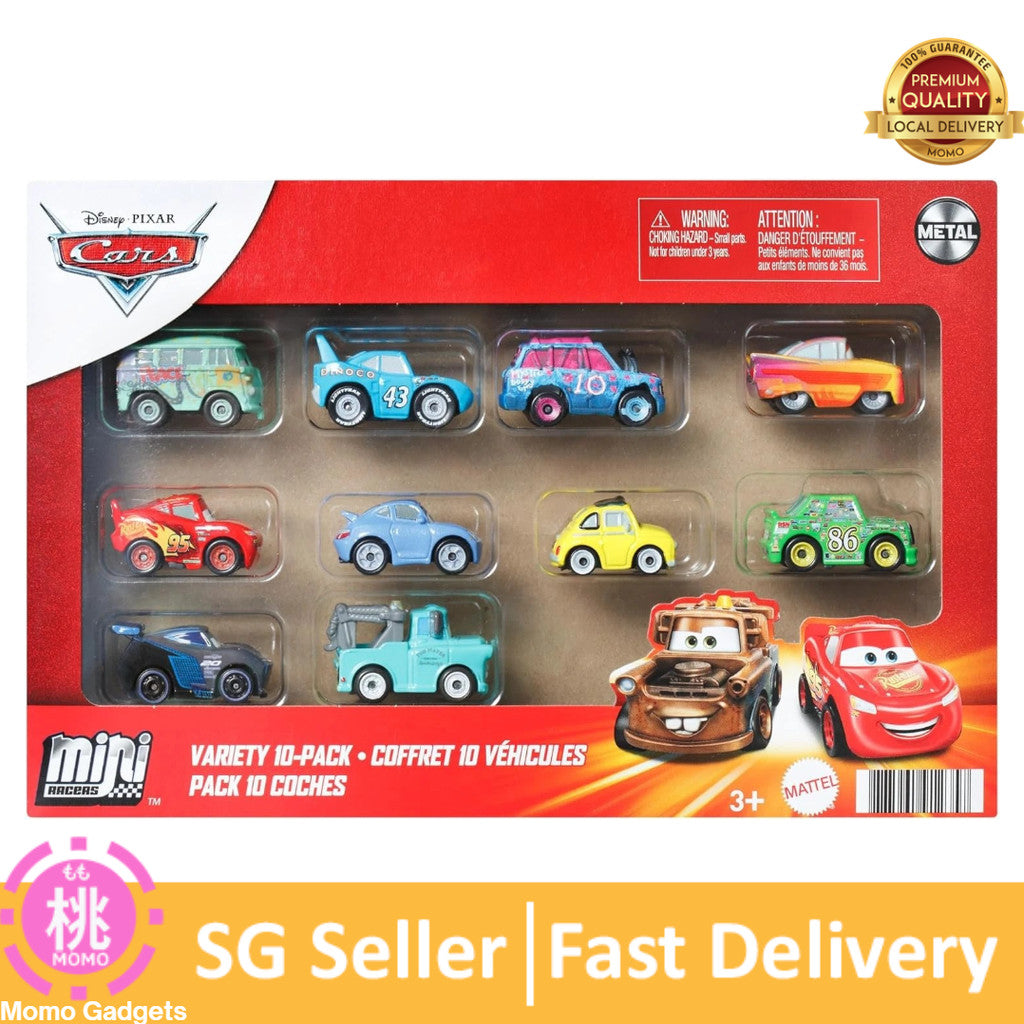Mattel Disney Pixar Cars Mini Racers 10 Pack of Collectible Toy Vehicles for Kids & Collectors Ages 3 Years Old & Up