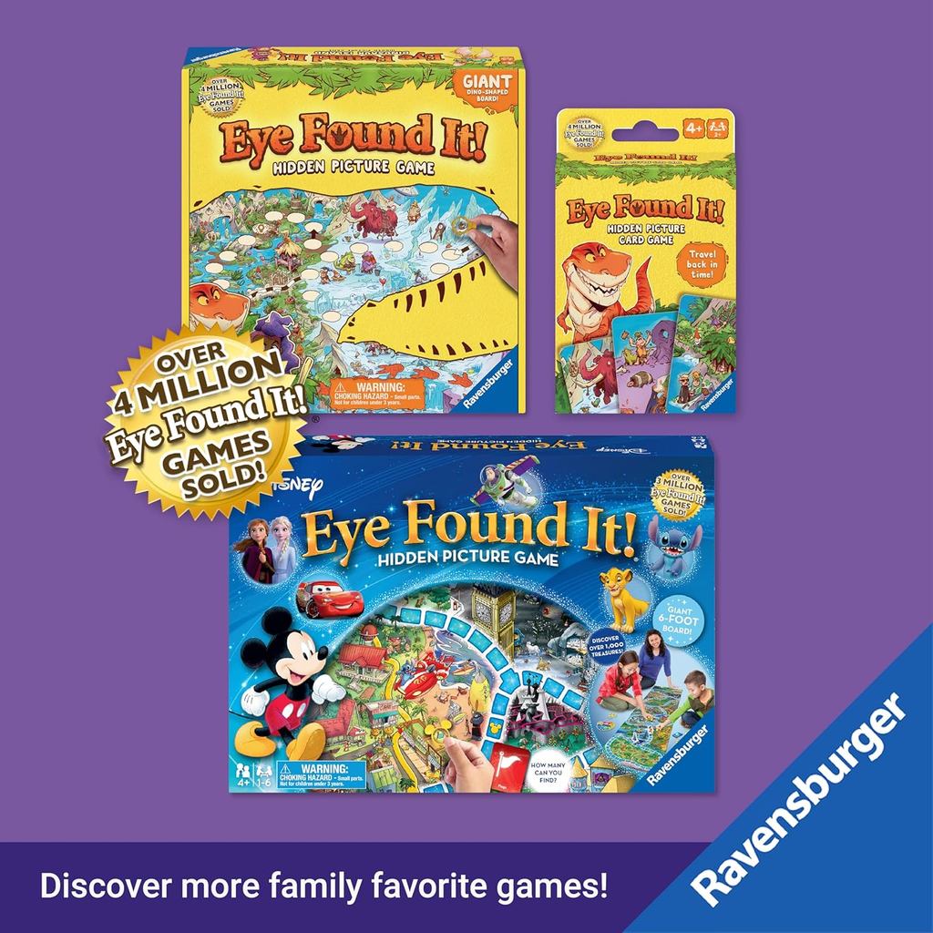 Ravensburger Eye Found It! World of Disney Card Game - Fun and Educational Spot It for Toddlers, Preschoolers
