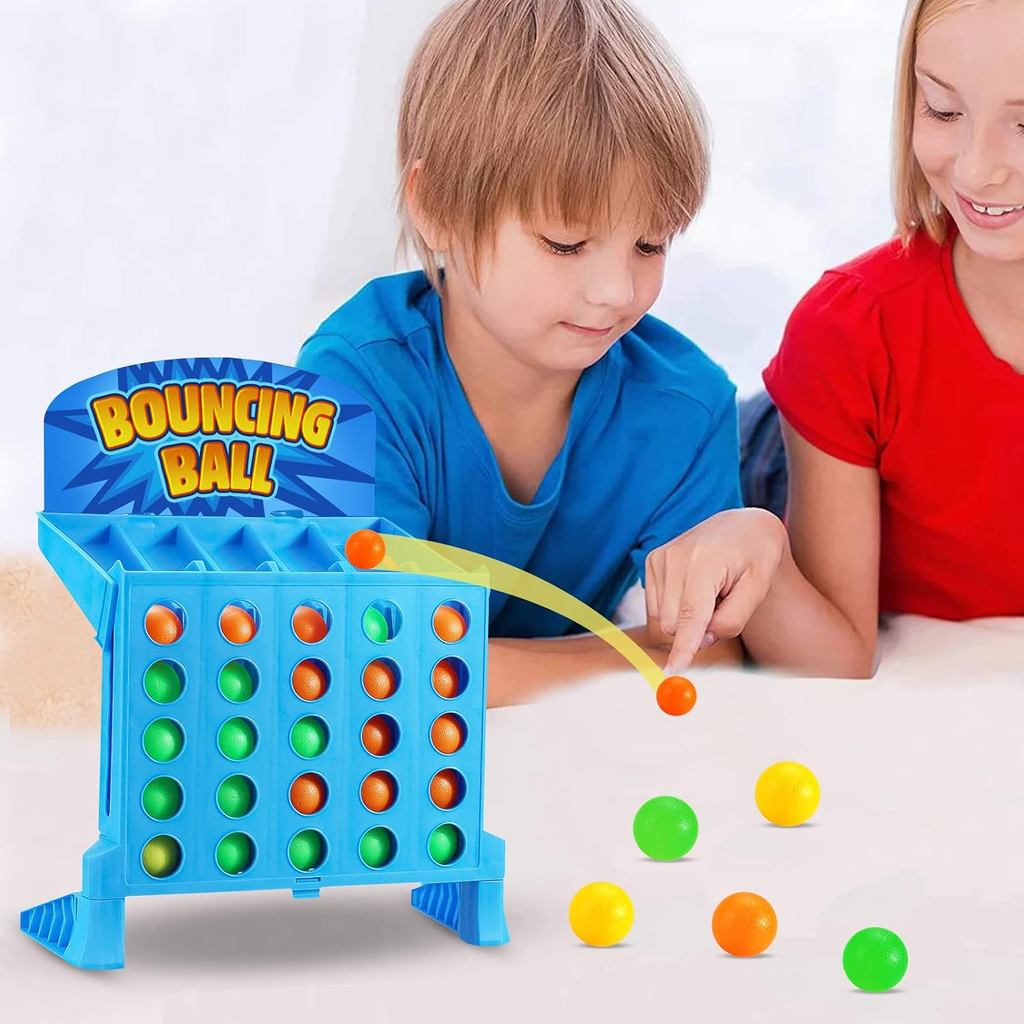 Bounce Ball Linking Shots Game Suitable for Connect, 4 in a Row Parent-Child Interaction Board Game