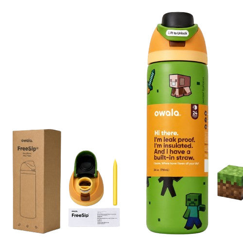 OWALA Freezip 700ml Stainless Steel Water Bottle with Straw - BPA-Free, Leakproof, Insulated for Sports & Fitness