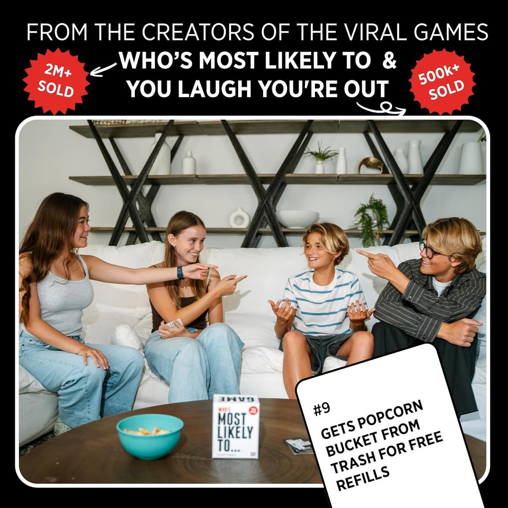 Who's Most Likely To... Kinda Clean Edition | Family Card Game | Ages 14+