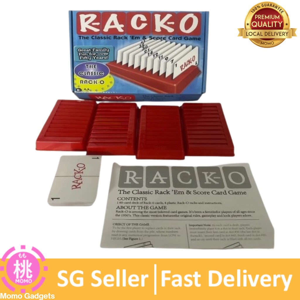 Number Sorting Card Game RACKO 60 Cards 4 Racks Family Party Strategy Board Game