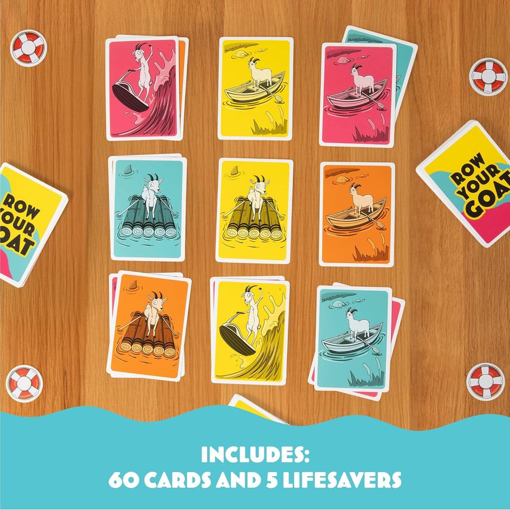 Exploding Kittens Presents: Row Your Goat - A Rapid Fire Tic Tac Toe Game - 2-6 Players - Ages 7+
