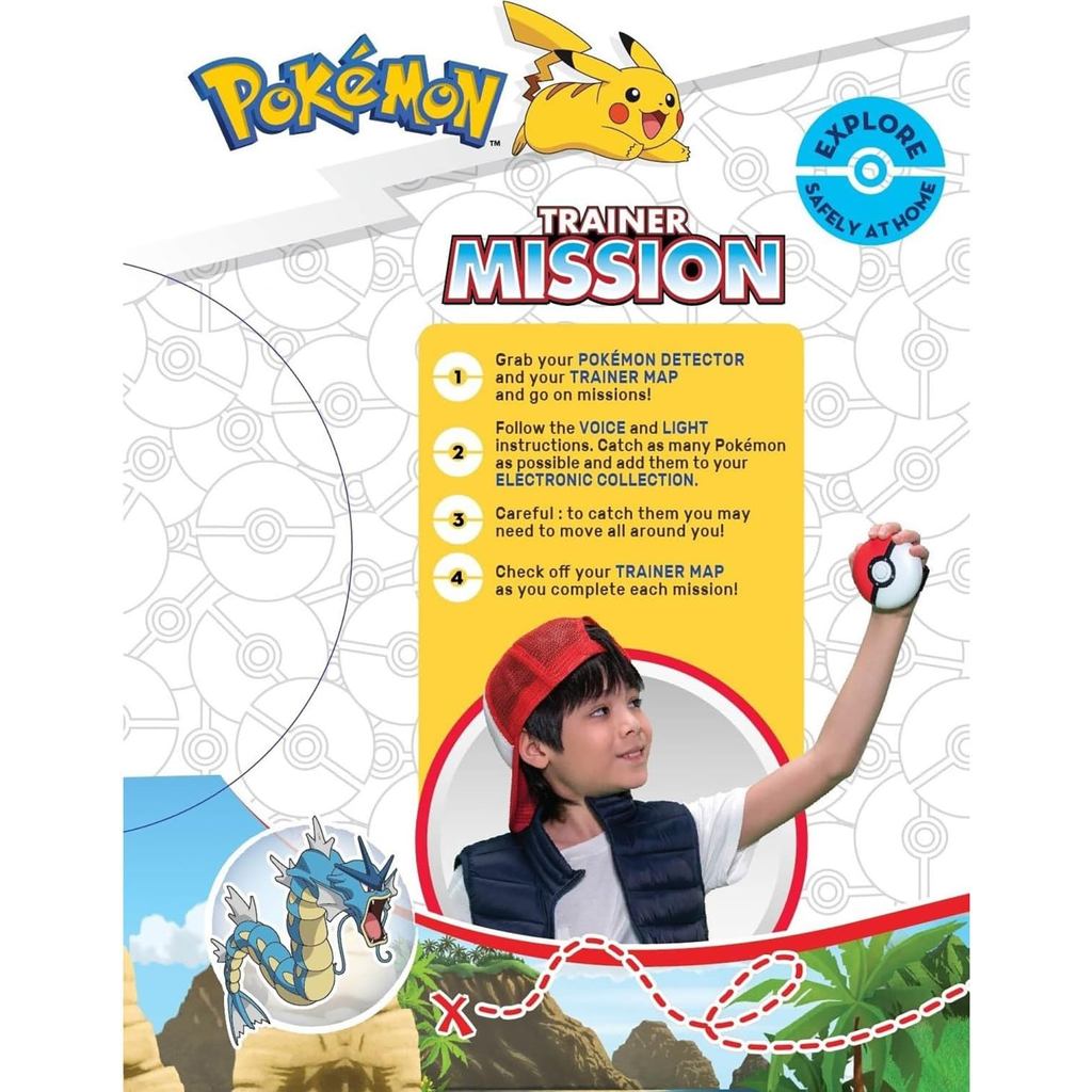 Pokemon Trainer Mission-Electronic Detector Will Guide You On 40Missions, Voice & Light Instructions, Trainer Map,Kids5+