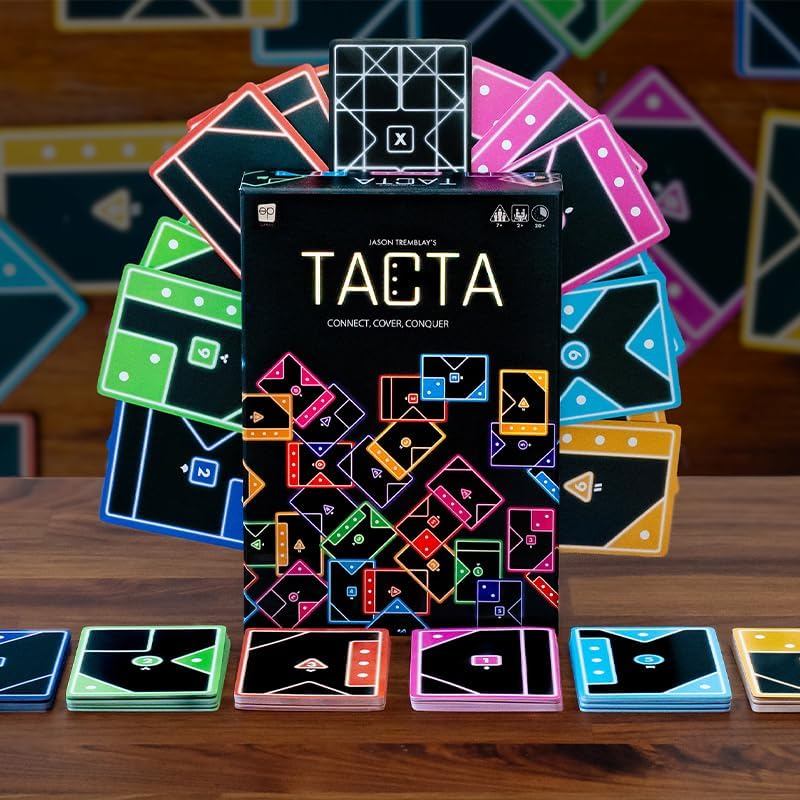 TACTA Card Game, Where Every Card Counts, Fast-Paced Strategic Shape Matching Party Game
