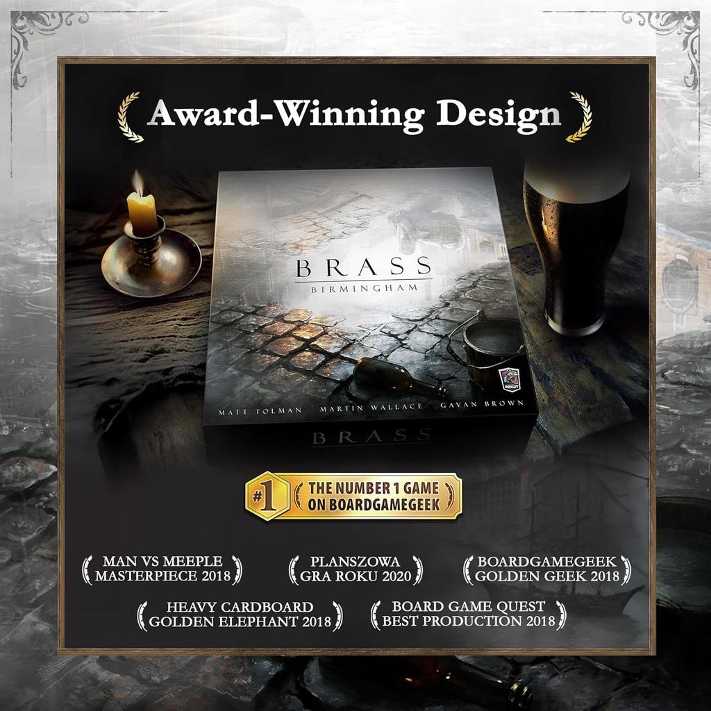 Conclave Brass Birmingham Board Game: 4 Player Strategy Game, Age 14+