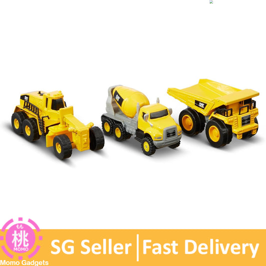 CAT Construction Toys CAT Construction Die Cast Metal 3 Pack Vehicles - Dump Truck/Cement Mixer/Grader for Ages 3+