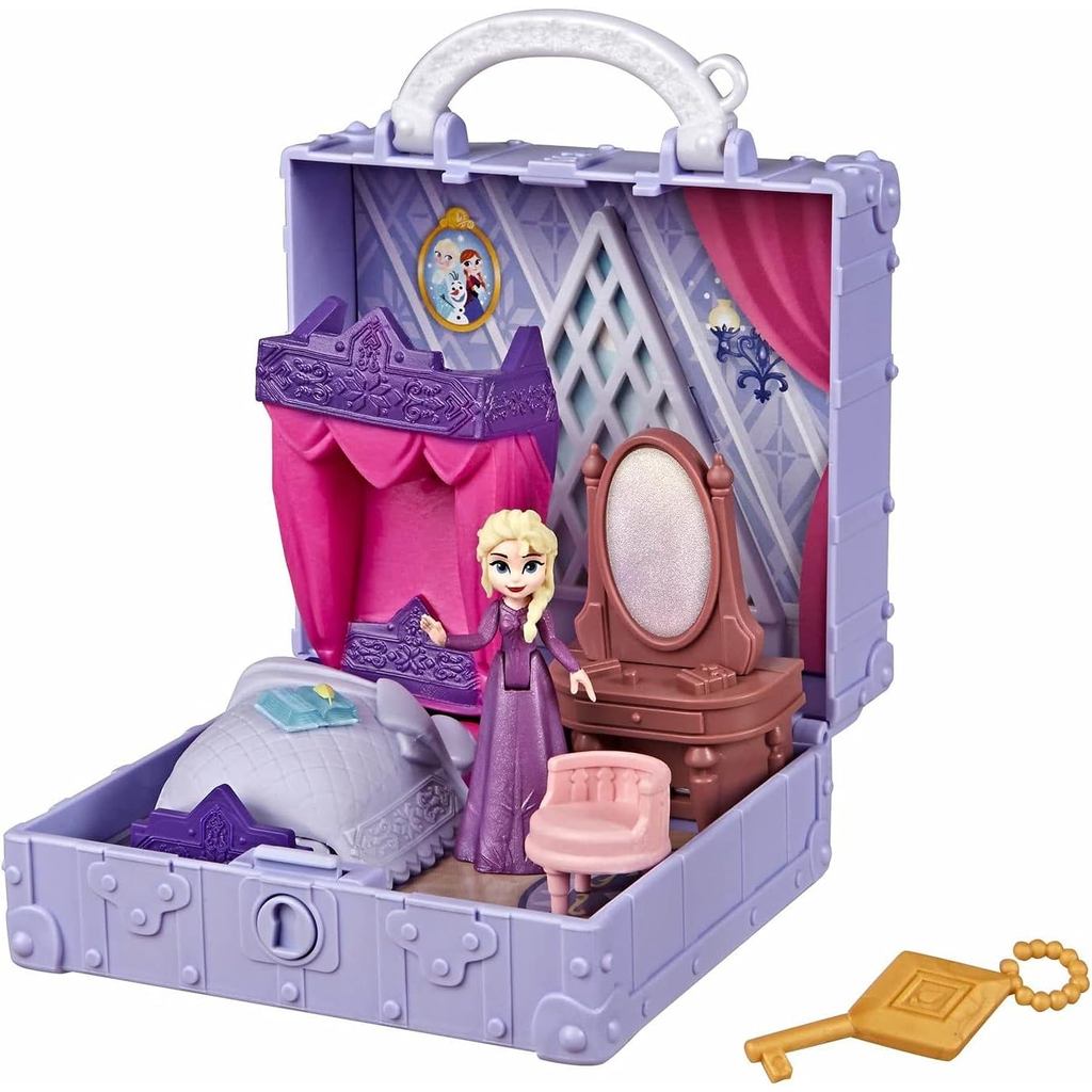 Disney Frozen Pop-Up Adventure Elsa's Room Playset with Handle, Includes Elsa Doll, Diary, Chair and Blanket