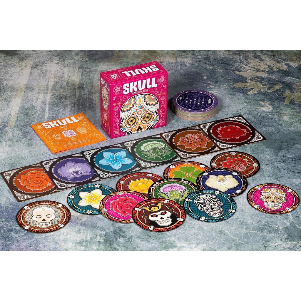 Skull Party Game | Bluffing Game|Fun Game for Game Night|Family Board Game for Adults and Teens|Ages 13+|3-6 Players