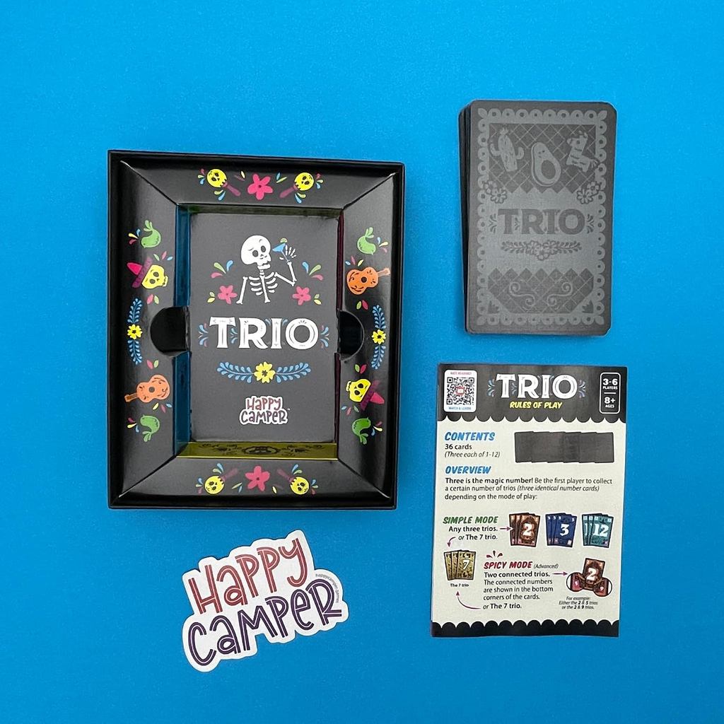 Happy Camper - Trio | Hottest New Family Game | Great for Parties and Travel | 3-6 Players | Ages 8+