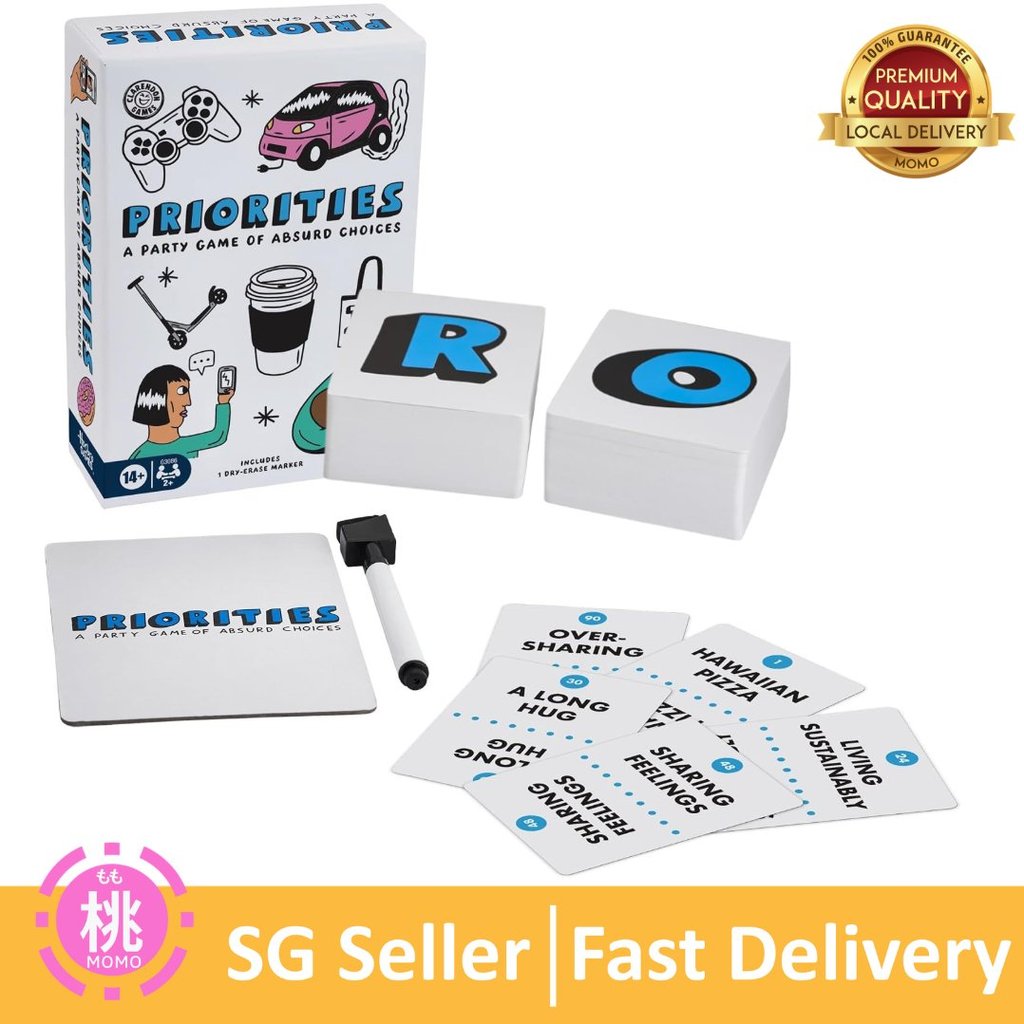 Priorities Game | A Party Game of Absurd Choices | Hilarious Card Games | Ages 14+ | 2+ Players | 30 Mins.
