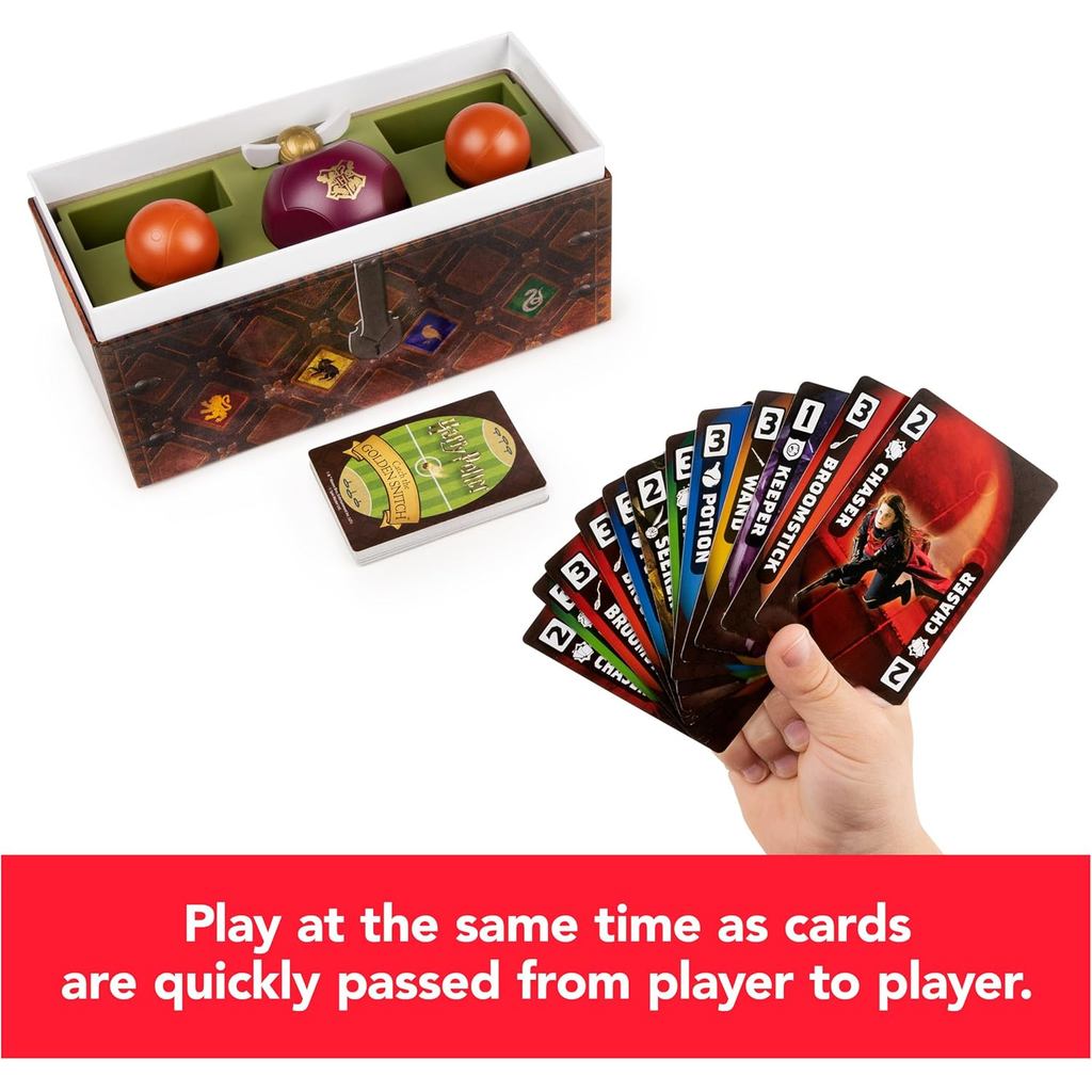 Harry Potter Catch The Golden Snitch, A Quidditch Board Game for Witches, Wizards and Muggles, Family Game Ages 8 & up