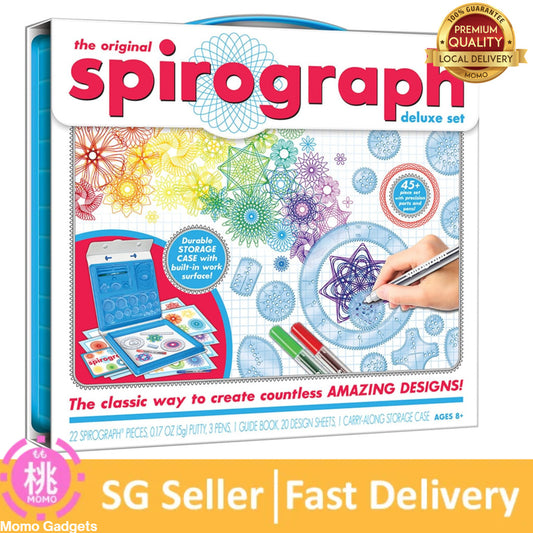 Spirograph — Deluxe Set — Spiral Art Drawing Kit — The Classic Way to Make Countless Amazing Designs — For Kids Ages 8+
