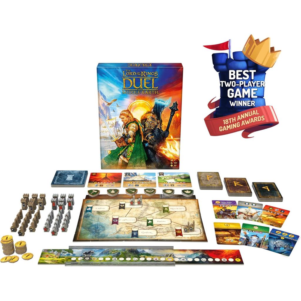 The Lord of The Rings: Duel for Middle-Earth Board Game - Epic Strategy Game of Power and Conquest, Ages 10+, 2 Players