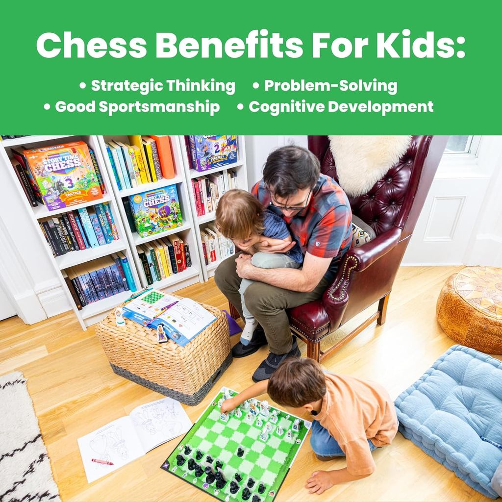 Story Time Chess - Chess Sets for Kids, Kids Chess Set, Chess Game Toddlers, Learning Games for Kids