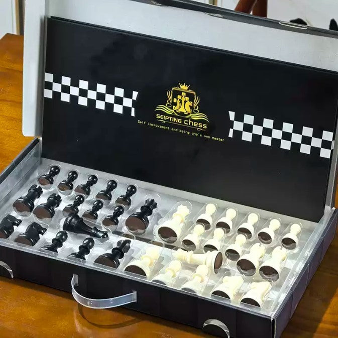 Seipting High-End International Chess Set for Competition and Training, foldable board-solid wood