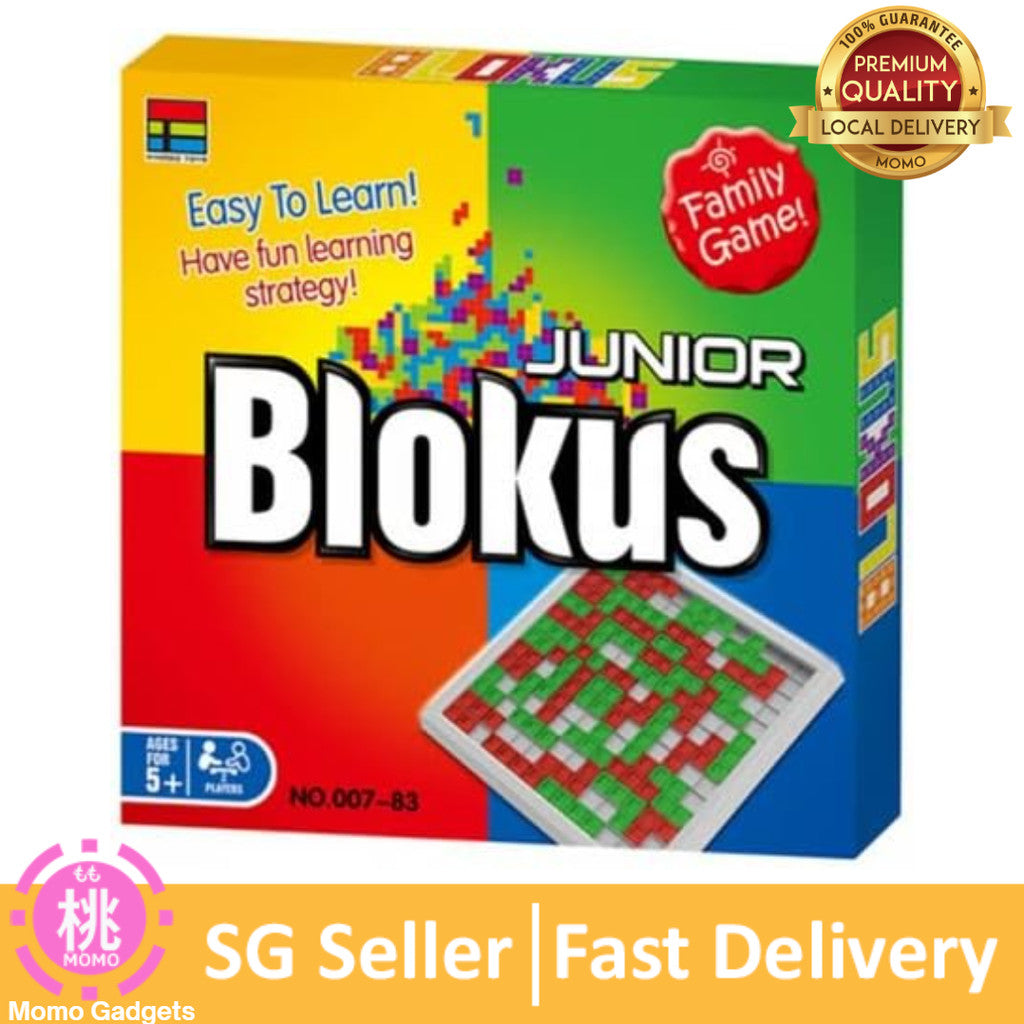 Junior Blokus Family Game Easy to Learn Have fun learning strategy Age 5+ 2-4 players Combination Table Game