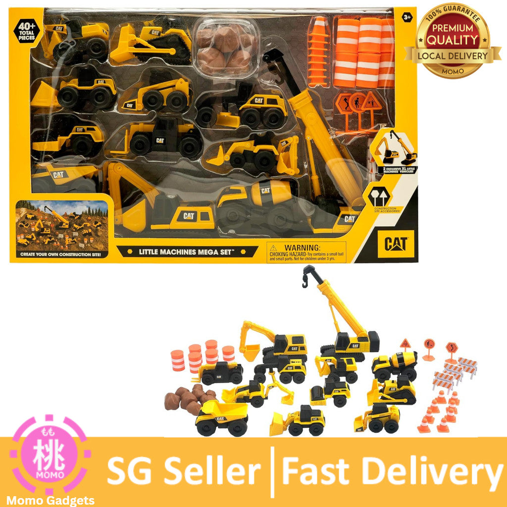 CAT CatToysOfficial Little Machines Mega Set (83337): 41pc Construction Vehicle Toy Playset for Ages 3-7