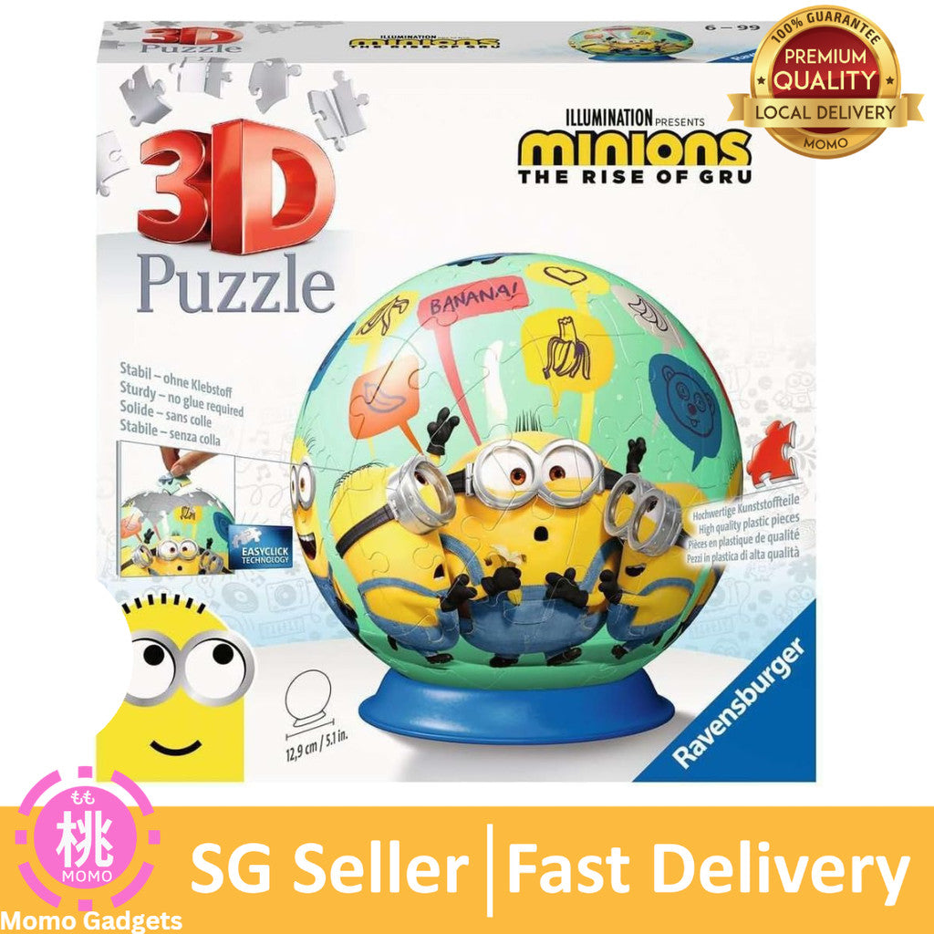 Ravensburger Minions 2 The Rise of Gru 3D Jigsaw Puzzle Ball for Kids Age 6 Years Up - 72 Pieces