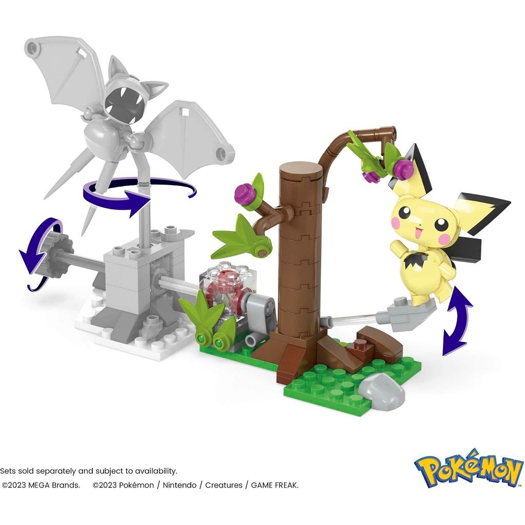MEGA Pokémon Building Toys Set Charmander’s Fire-Type Spin with 81 Pieces / Pichus Forest Foraging Construction Set
