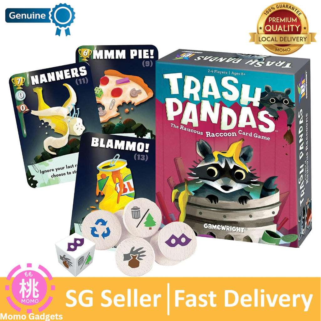 Gamewright Trash Pandas Raccoon Card Game Push Your Luck, 2-4 Players, 8+