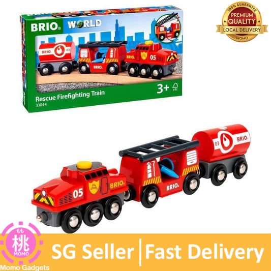 Brio World Rescue Firefighting Train Set - Educational Toy for Kids 3+ Years, Unisex, Fast Delivery- 4.9cm*24.2cm*3.4cm