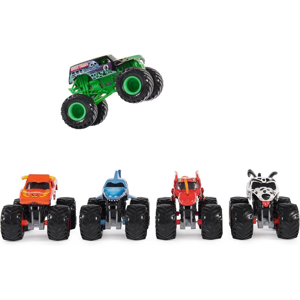 Monster Jam, Official Pit Party 5-Pack of 1:64 Scale Monster Trucks, Kids Toys for Boys and Girls Ages 3 and Up