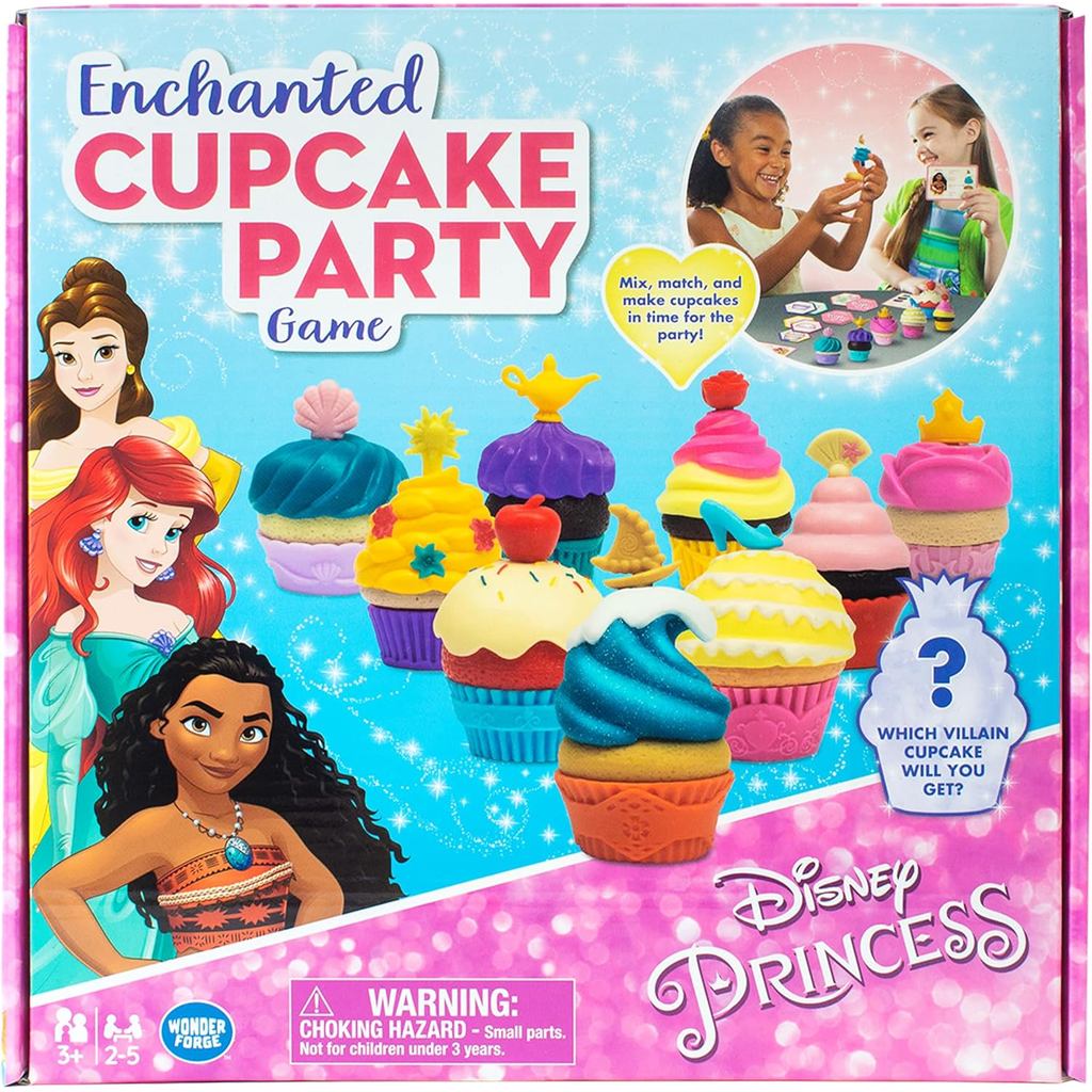 Wonder Forge Disney Princess Enchanted Cupcake Party Game - Exciting Matching Game | Fun for Kids & Adults
