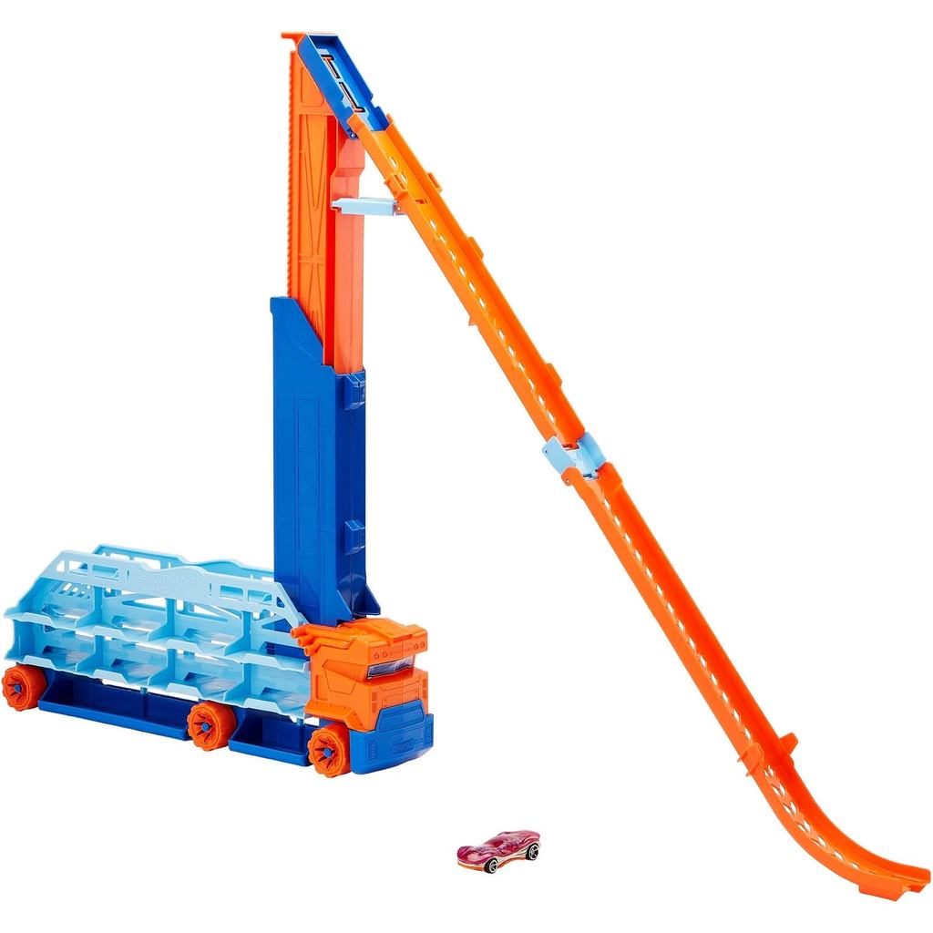 HOT Wheels City Transporter - with extendable Downhill ramp, Loading Area for 20 Vehicles and Special Wheels