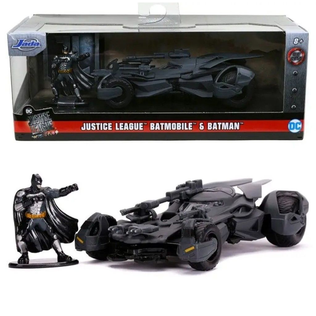 Jada Toys DC Comics Justice League Batman & Batmobile 1:32 Die - Cast Vehicle with Figure