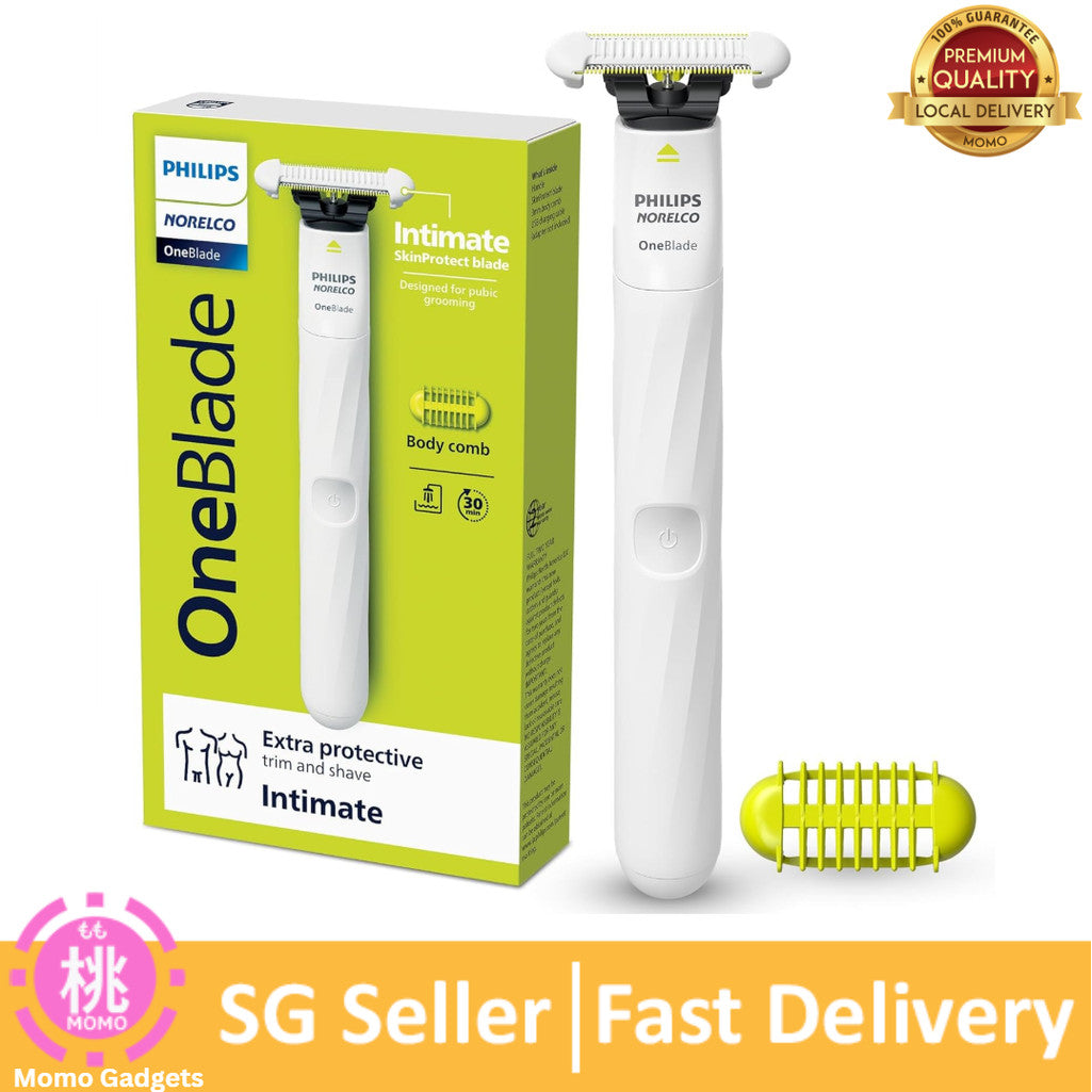 Philips Norelco OneBlade Intimate, Designed for Pubic Grooming, Trim & Shave with Extra Skin Protection, Waterproof