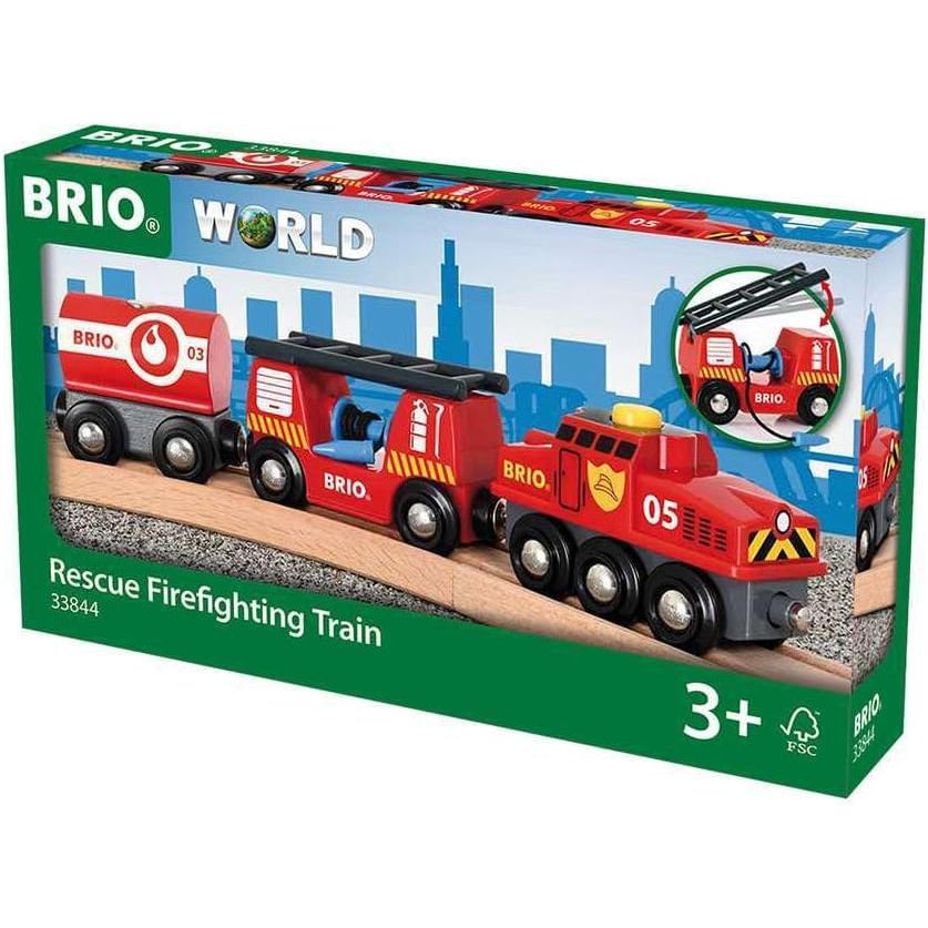 Brio World Rescue Firefighting Train Set - Educational Toy for Kids 3+ Years, Unisex, Fast Delivery- 4.9cm*24.2cm*3.4cm