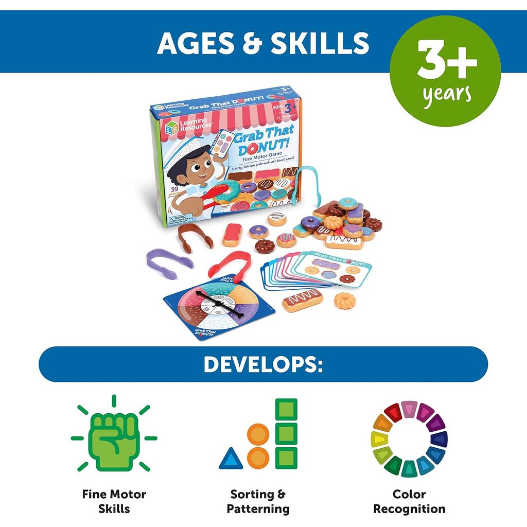 Learning Resources Grab that Donut Fine Motor Game