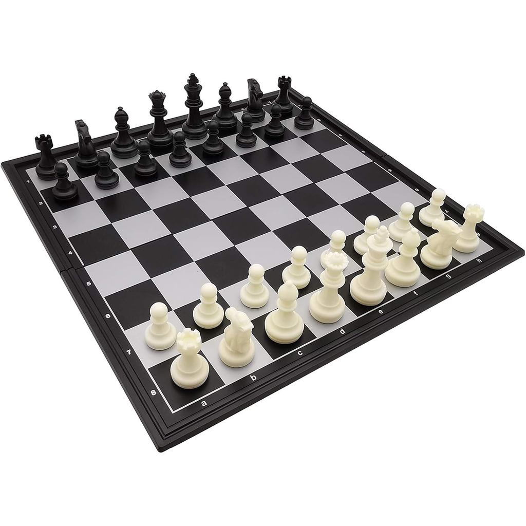 Magnetic Travel Chess Set, Black & White Color