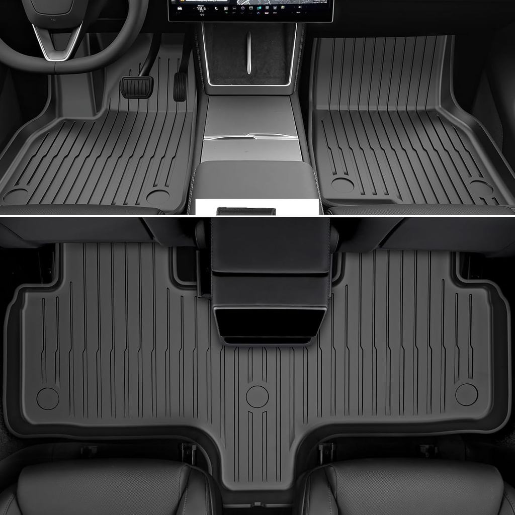 Floor Mats for SG Tesla Model YL 2026 2027 All Weather 7Pcs  Cargo Liners Full Set All Weather TPE