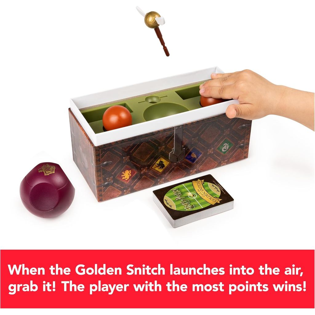 Harry Potter Catch The Golden Snitch, A Quidditch Board Game for Witches, Wizards and Muggles, Family Game Ages 8 & up