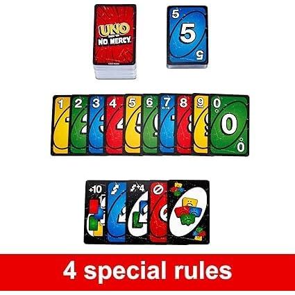 Show 'em No Mercy Card Game – Special Action Cards, Durable Deck, Easy-to-Learn Fun for All Ages