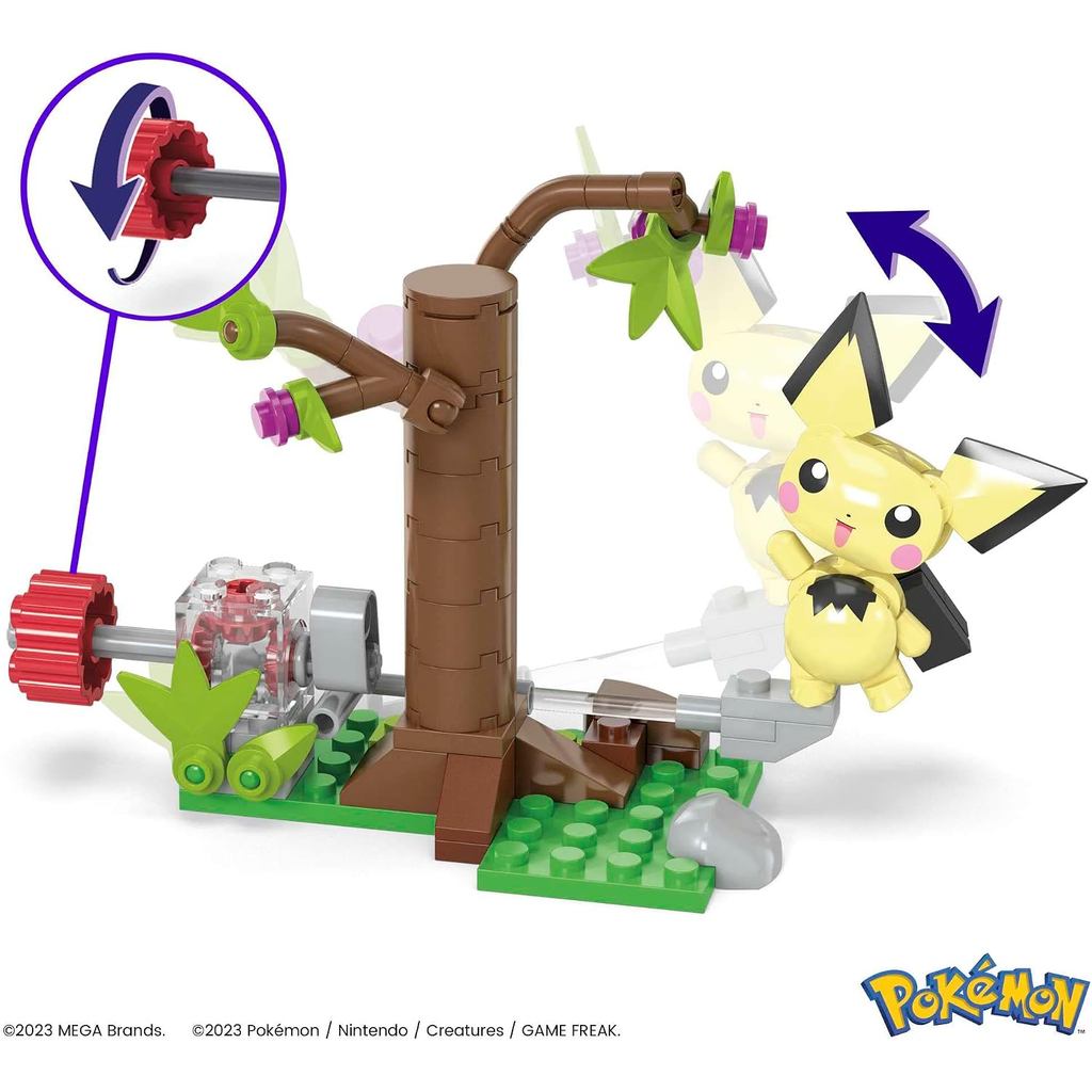 MEGA Pokémon Building Toys Set Charmander’s Fire-Type Spin with 81 Pieces / Pichus Forest Foraging Construction Set