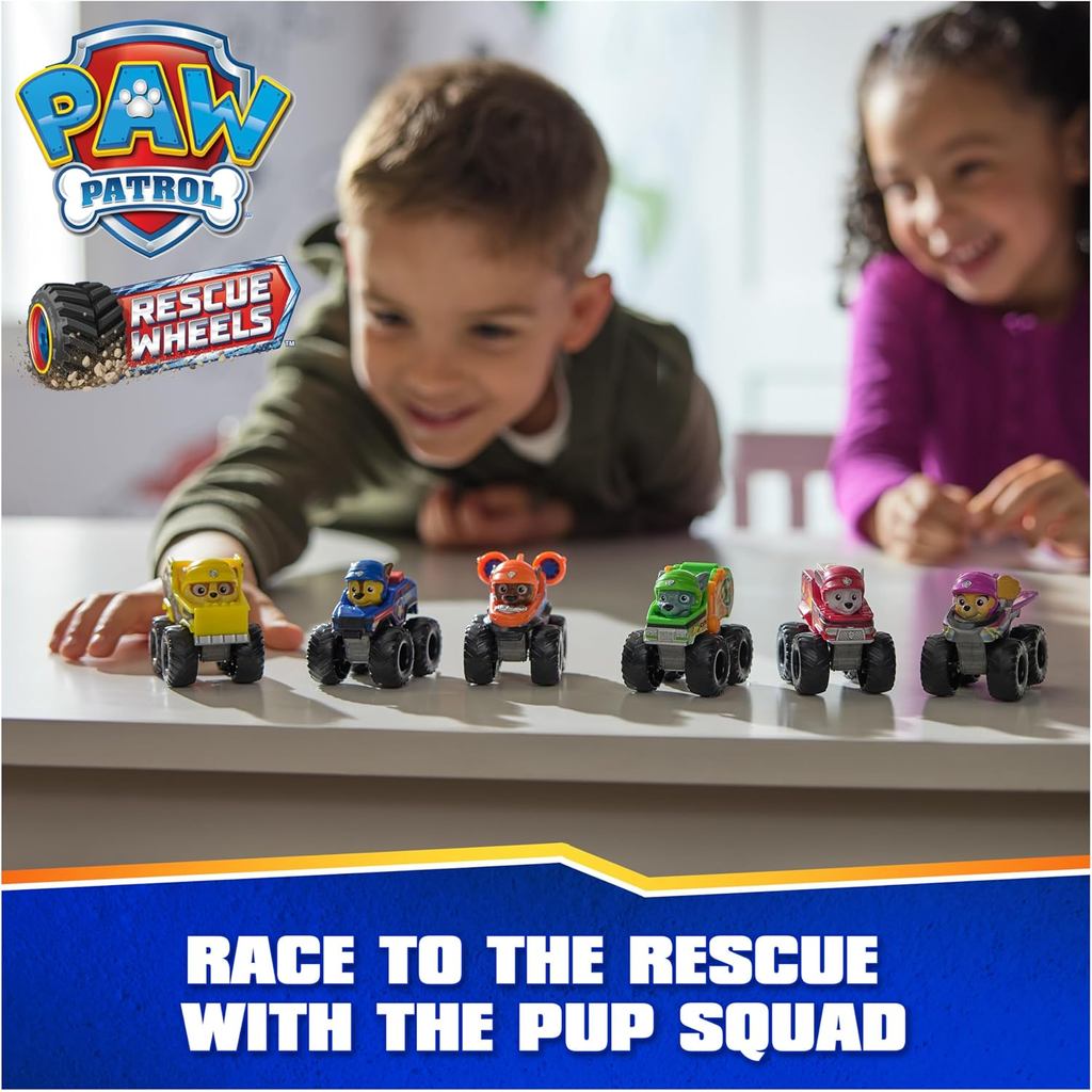 PAW Patrol Rescue Wheels 6-Piece Pup Squad Racers Vehicle Gift Set